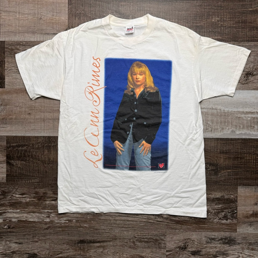 Vintage Single Stitch Original 1997 Leann Rimes Concert Tour T-Shirt XL Country